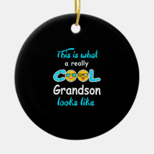 So sieht ein wirklich Cooler Enkel aus Keramik Ornament