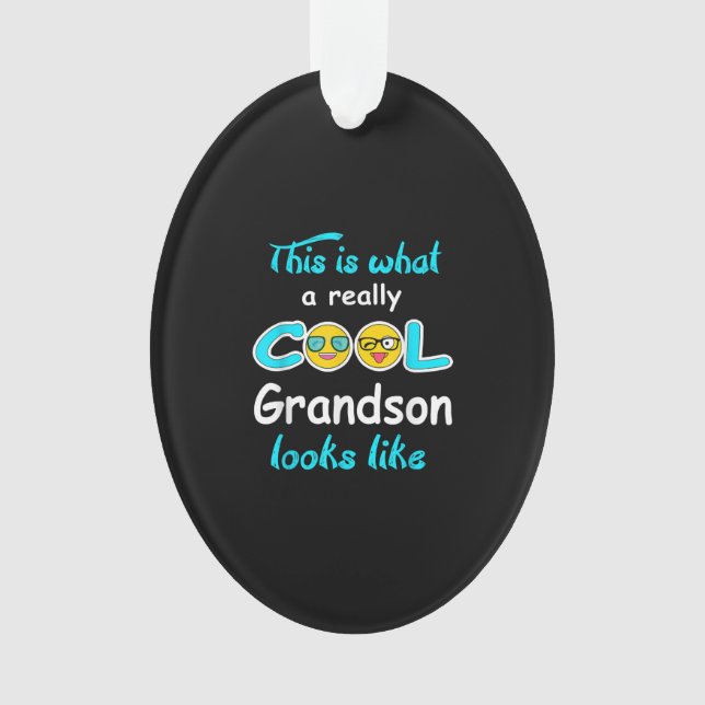 So sieht ein wirklich Cooler Enkel aus Ornament (Vorderseite)