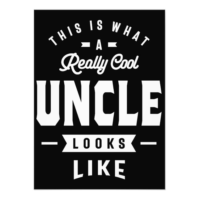 So sieht ein wirklich Cooler Onkel aus wie T-shir Fotodruck (Vorne)