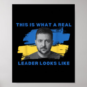 So sieht eine echte Führungskraft aus Unterstützen Poster