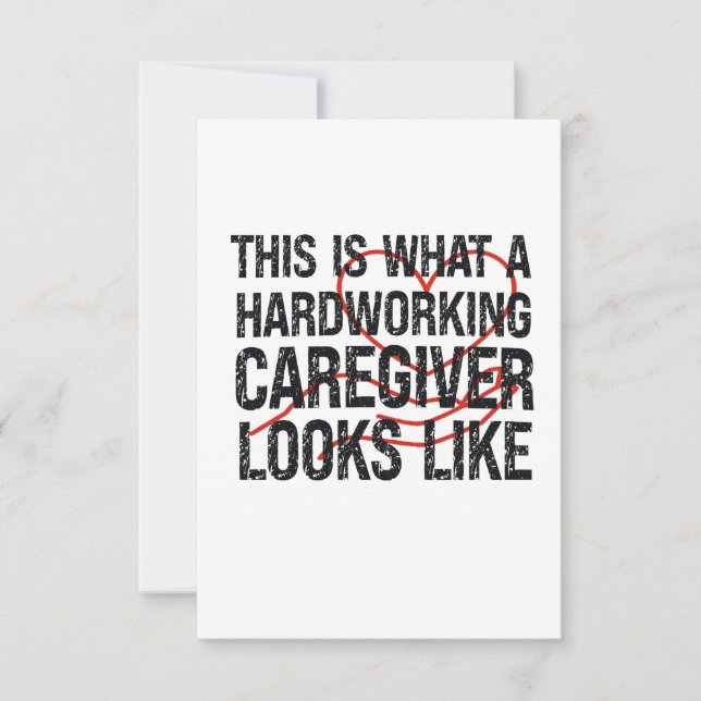 So sieht eine fleißige Betreuung aus Dankeskarte (Vorderseite)