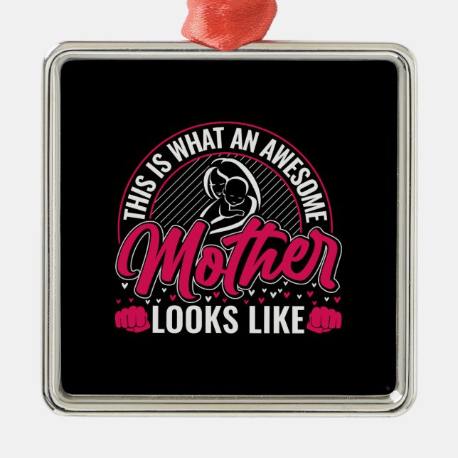 So sieht eine Phantastische Mutter aus Ornament Aus Metall (Vorne)