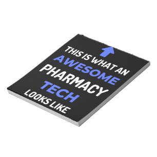 So sieht eine Phantastische Pharmazie-Technik aus Notizblock