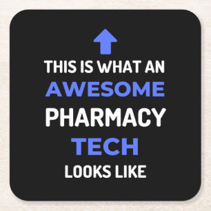 So sieht eine Phantastische Pharmazie-Technik aus Rechteckiger Pappuntersetzer