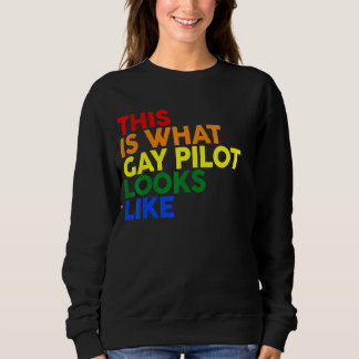 So sieht Gay Pilot aus wie LGBT-Corlor-Regen Sweatshirt