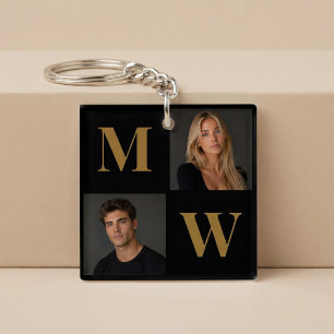 So sind wir Maßgeschneidertes Paarfoto Monogramm S Schlüsselanhänger