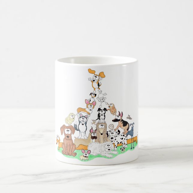 So So Long Dachshund und der Top Dog Beagle Kaffeetasse (Mittel)