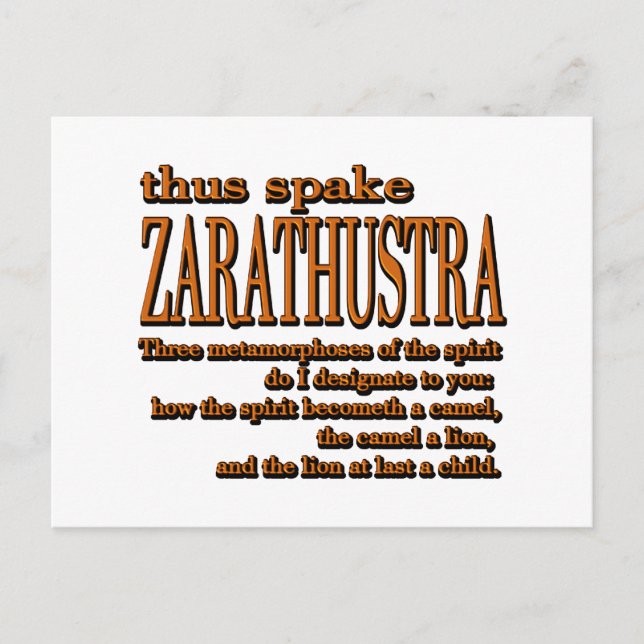 So Spake Zarathustra Postkarte (Vorderseite)