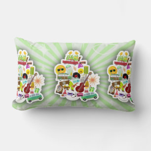 So Spaß Retro Collage auch Lendenkissen