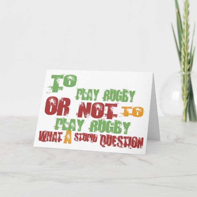 So spielen Sie Rugby Karte (Vorderseite)