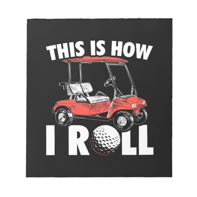 So spielt die Golfer Rolle Notizblock (Vorderseite)