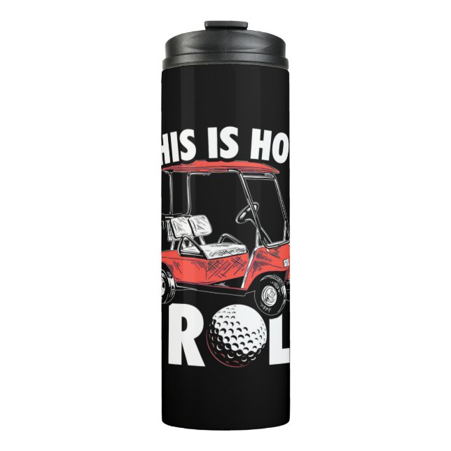 So spielt die Golfer Rolle Thermosbecher (Vorderseite)