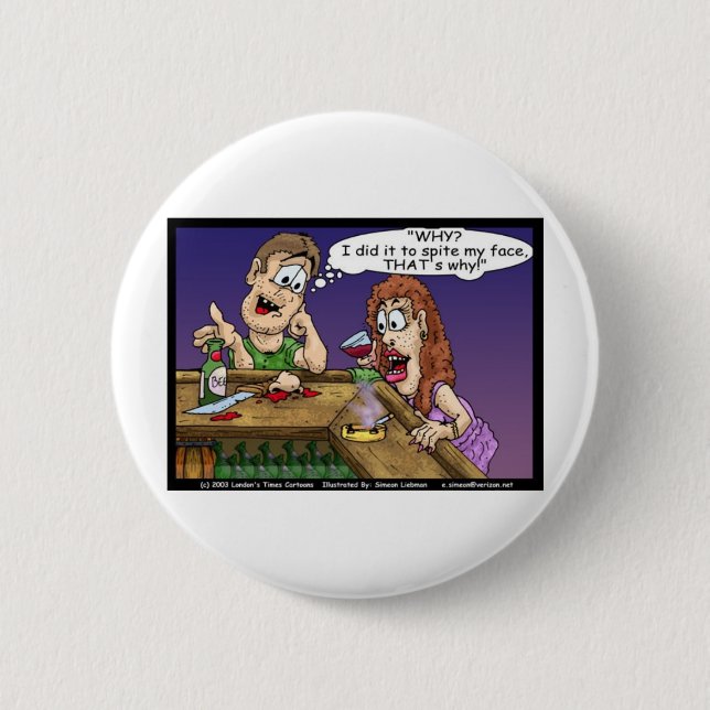 So spucken Sie uns Gefallen Gefallen Geschenke T-S Button (Vorderseite)