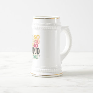 „So Stolz auf Dich”-Sticker Bierglas