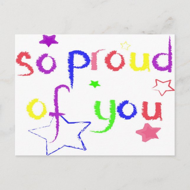 So stolz auf Sie Postkarte (Vorderseite)