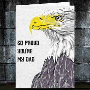 So stolz, dass du mein Papa bist (Adler) Vatertags Karte