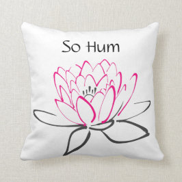 So Summen-rosa schwarzes Lotus-Kissen Kissen