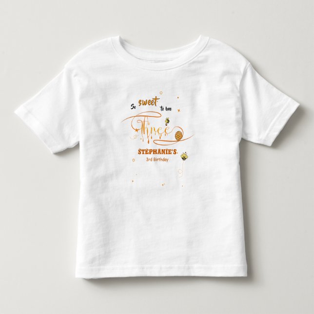 So süß, drei niedliche Honigbienen zum 3. Geburtst Kleinkind T-shirt (Vorderseite)