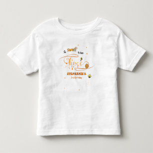 So süß, drei zu sein, süße Honigbiene 3. Geburtsta Kleinkind T-shirt
