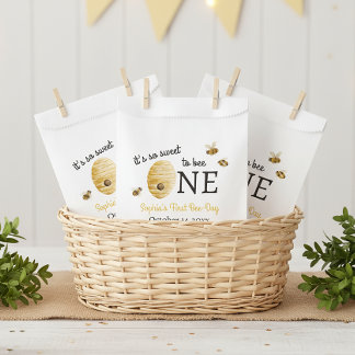 So süß, eine Biene zu sein, erster Geburtstag Wabe Geschenktütchen