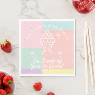 So süß von dir zu kommen! Retro-Eiscreme Serviette