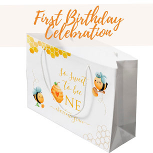 So süß zu einer Biene Geburtstag zu sein Große Geschenktüte