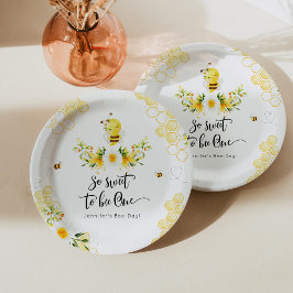 So süß zu sein Ein 1. Geburtstag Bier Tag Pappteller