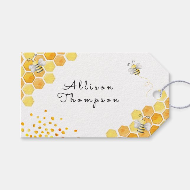 So süß zu sein Kindergeburtstag Geschenkanhänger (Vorderseite (Horizontal))