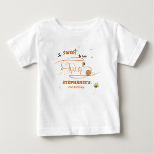 So süß, zwei niedliche Honigbienen zum 2. Geburtst Baby T-shirt