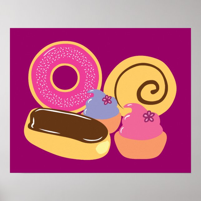 So süße Desserts Poster (Vorne)