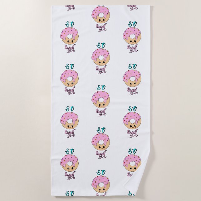 So Sweet Doughnut 2 Juni Jelly National Donut Day Strandtuch (Vorderseite)