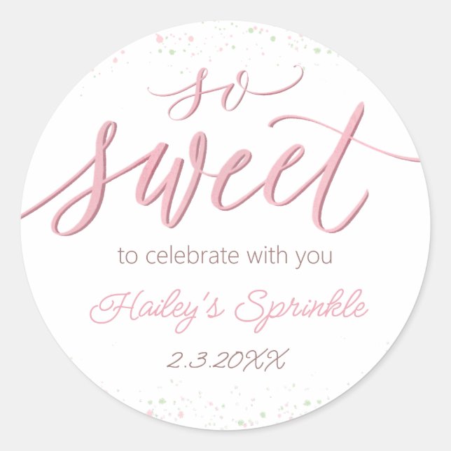 So Sweet to Celebrate Sticker (Vorderseite)