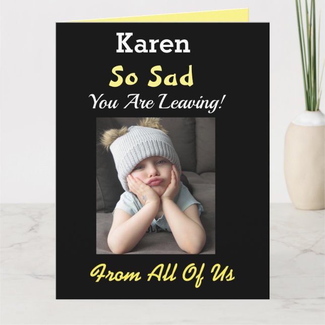 So traurig! Big Retirement von Group Funny Girl Karte (Vorderseite)