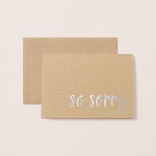 so traurige silberne Folie Folienkarte