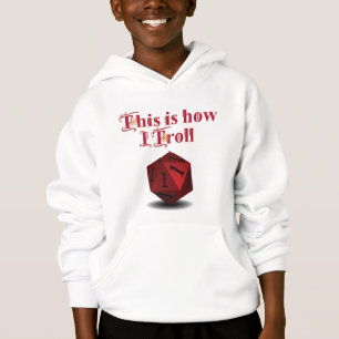 So troll ich - kritische RPG-Würfel Hoodie