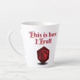 So troll ich - kritische RPG-Würfel Milchtasse