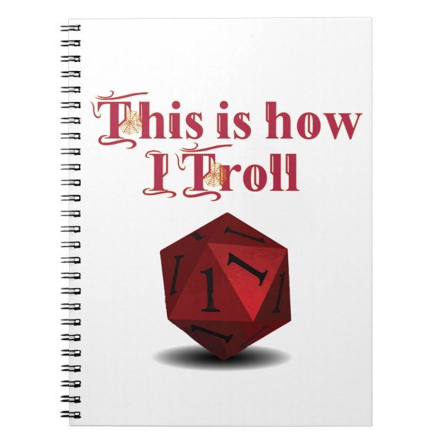 So troll ich - kritische RPG-Würfel Notizblock (Vorderseite)