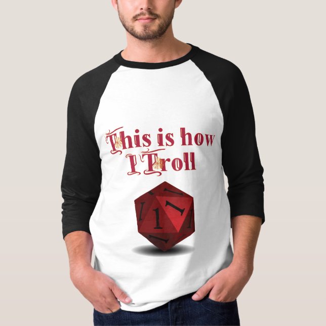 So troll ich - kritische RPG-Würfel T-Shirt (Vorderseite)