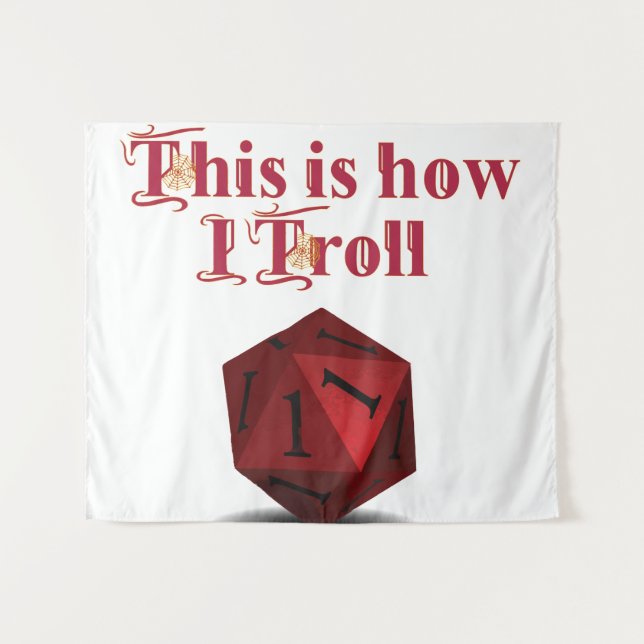 So troll ich - kritische RPG-Würfel Wandteppich (Vorderseite (Horizontal))