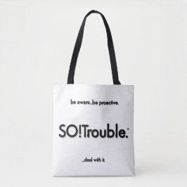 SO!Trouble-Logo und Schlagzeilen in Schwarz.