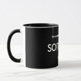 SO!Trouble-Logo und Tagline auf Schwarz Tasse