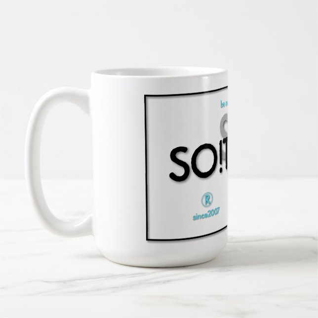 SO!Trouble Logos und Schlagzeilen Kaffeetasse (Links)