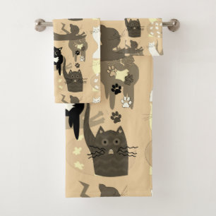 So unterschiedliche Katzen. Badetuch-Set Badhandtuch Set