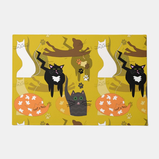 So unterschiedliche Katzen. Fußmatte (Vorderseite)