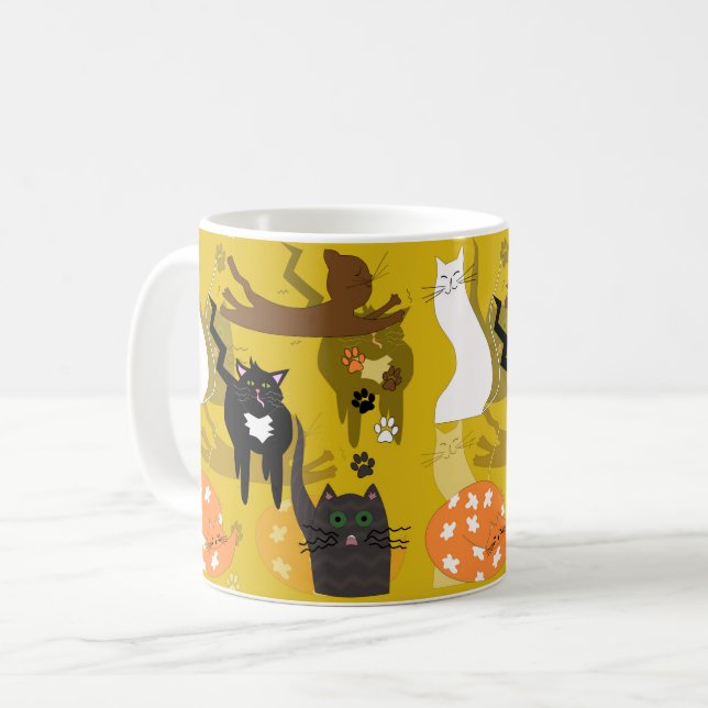 So unterschiedliche Katzen. Tasse (Vorderseite Links)