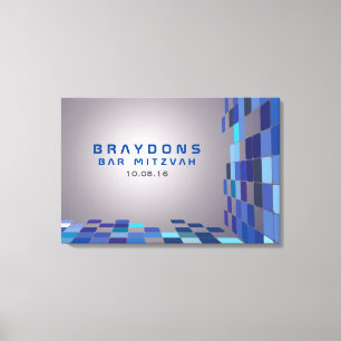 SO unterzeichnen DIGITAL-Bar-Schläger Mitzvah Leinwanddruck