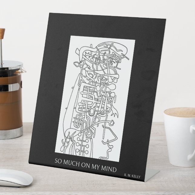 SO VIEL AUF MEINEN KIND ! - von K. M. Kelly - Art Sockelschild (In Situ)