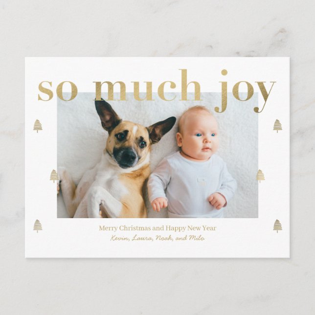 So viel Freude Moderne Ferien Postkarte (Vorderseite)