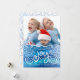 So viel Freude Weihnachts Foto Card Blau 2 Feiertagskarte (Vorderseite/Rückseite Beispiel)