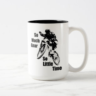 So viel Gnar so wenig Zeit Mountain Bike Zweifarbige Tasse